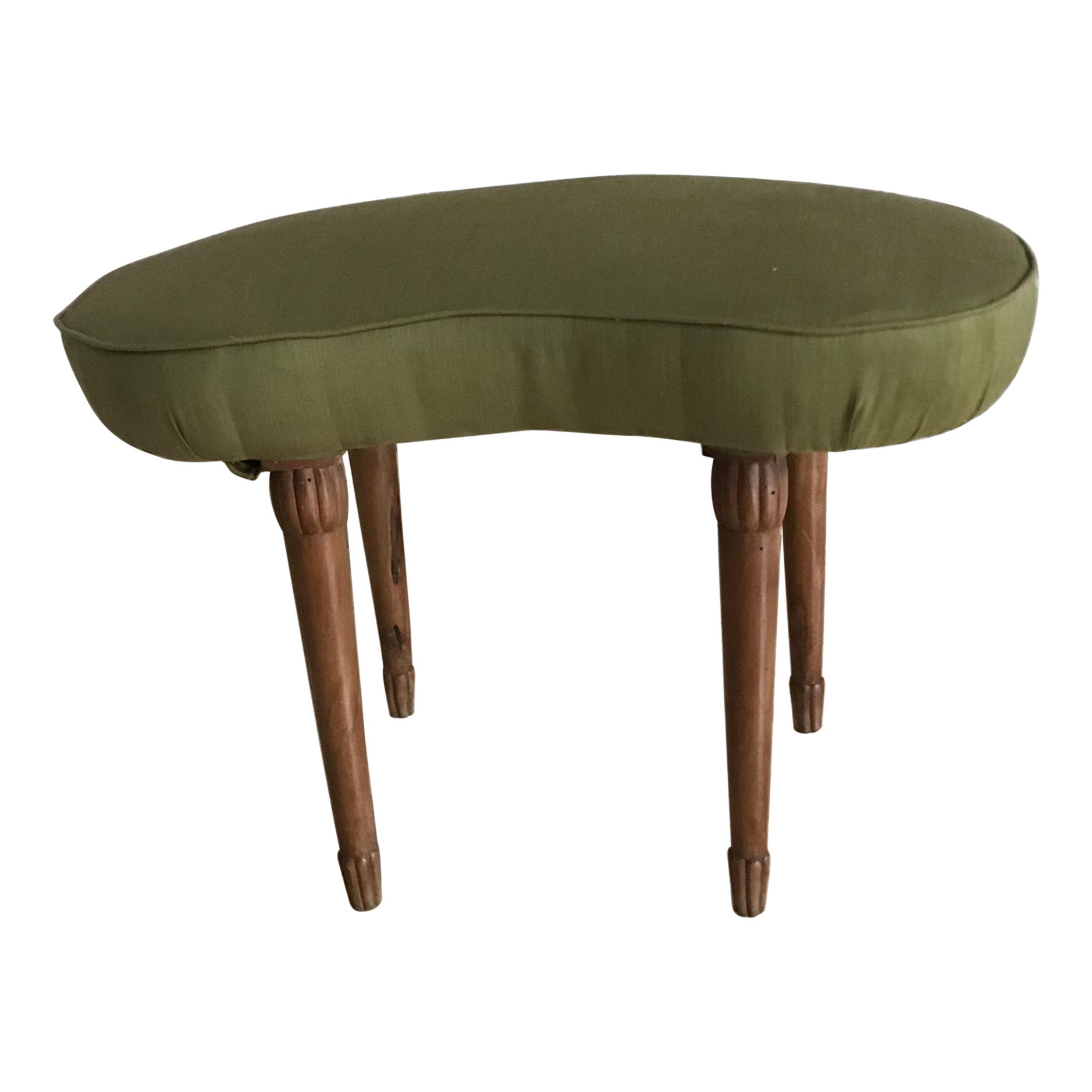 Gepolsterte Bank oder Hocker aus Holz von Osvaldo Borsani, Italien 1940 im Angebot