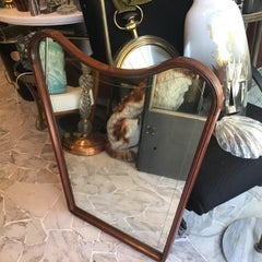 Osvaldo Borsani Wall Mirror Wood Glass, 1950, Italy