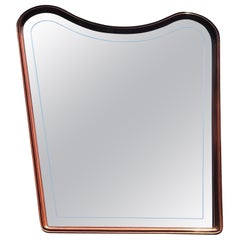 Osvaldo Borsani WALL MIRROR WOOD GLASS 1950 Italie