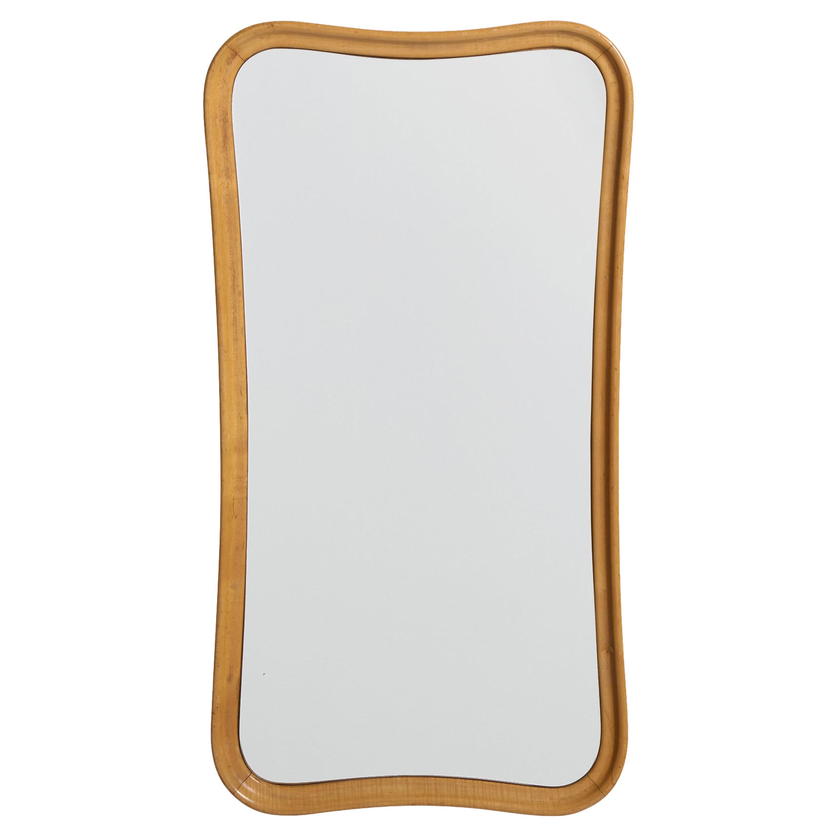 Osvaldo Borsani, Wall Mirror, Wood, Italy, 1940s in vendita