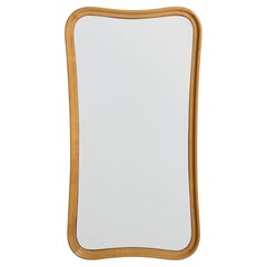 Osvaldo Borsani, Wall Mirror, Wood, Italy, 1940s