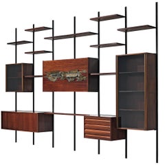 Osvaldo Borsani for Tecno Wall Unit with Sculpture by Arnaldo Pomorodo