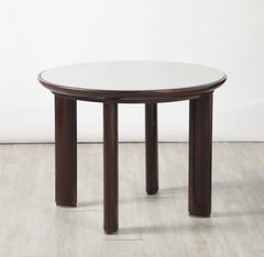 Osvaldo Borsani Walnut and Opaline Glass Table, circa 1934