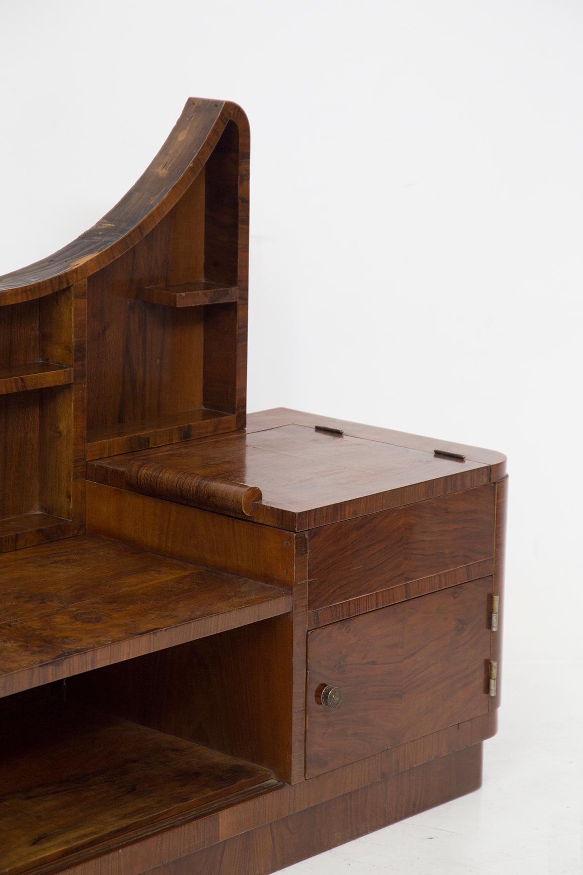 Mid-Century Modern Osvaldo Borsani Walnut Briar Mid-Century Sideboard 'Attr.'