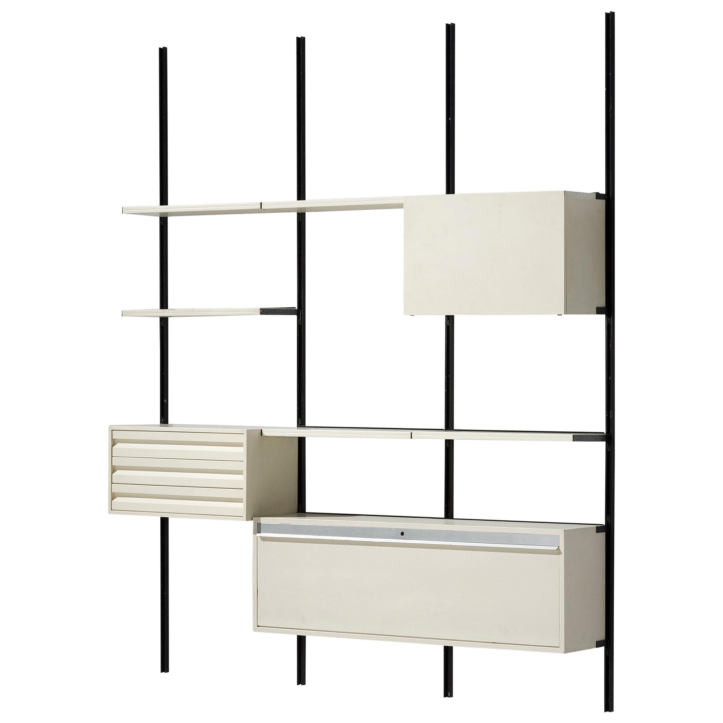 Osvaldo Borsani White Wall Unit for Tecno