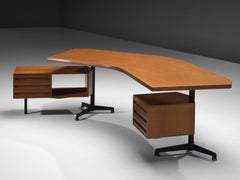 Bureau "Boomerang" en bois d'Osvaldo Borsani