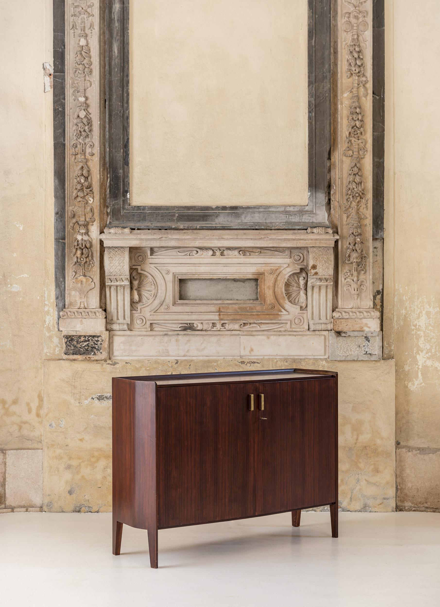 Mid-Century Modern Osvaldo Borsani wooden Sideboard, Italy 1960. Certificate by Archives