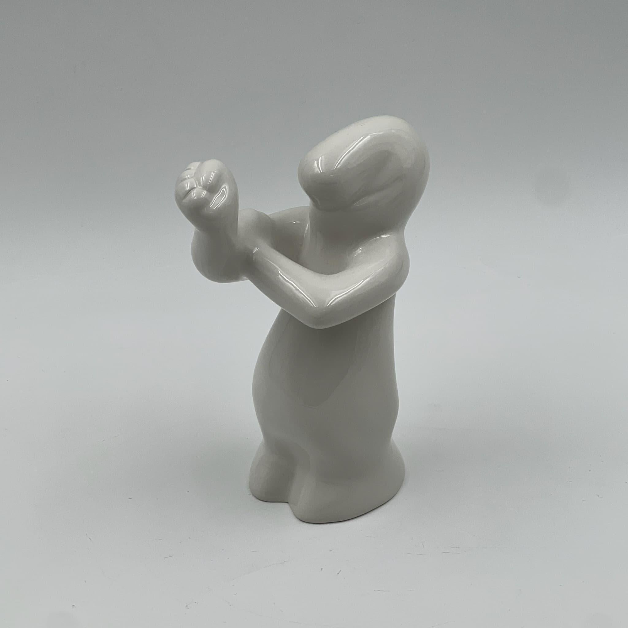Mid-Century Modern Osvaldo Cavandoli 'La Linea' - Pop Art 1960s - Set of Four Ceramic Figurines