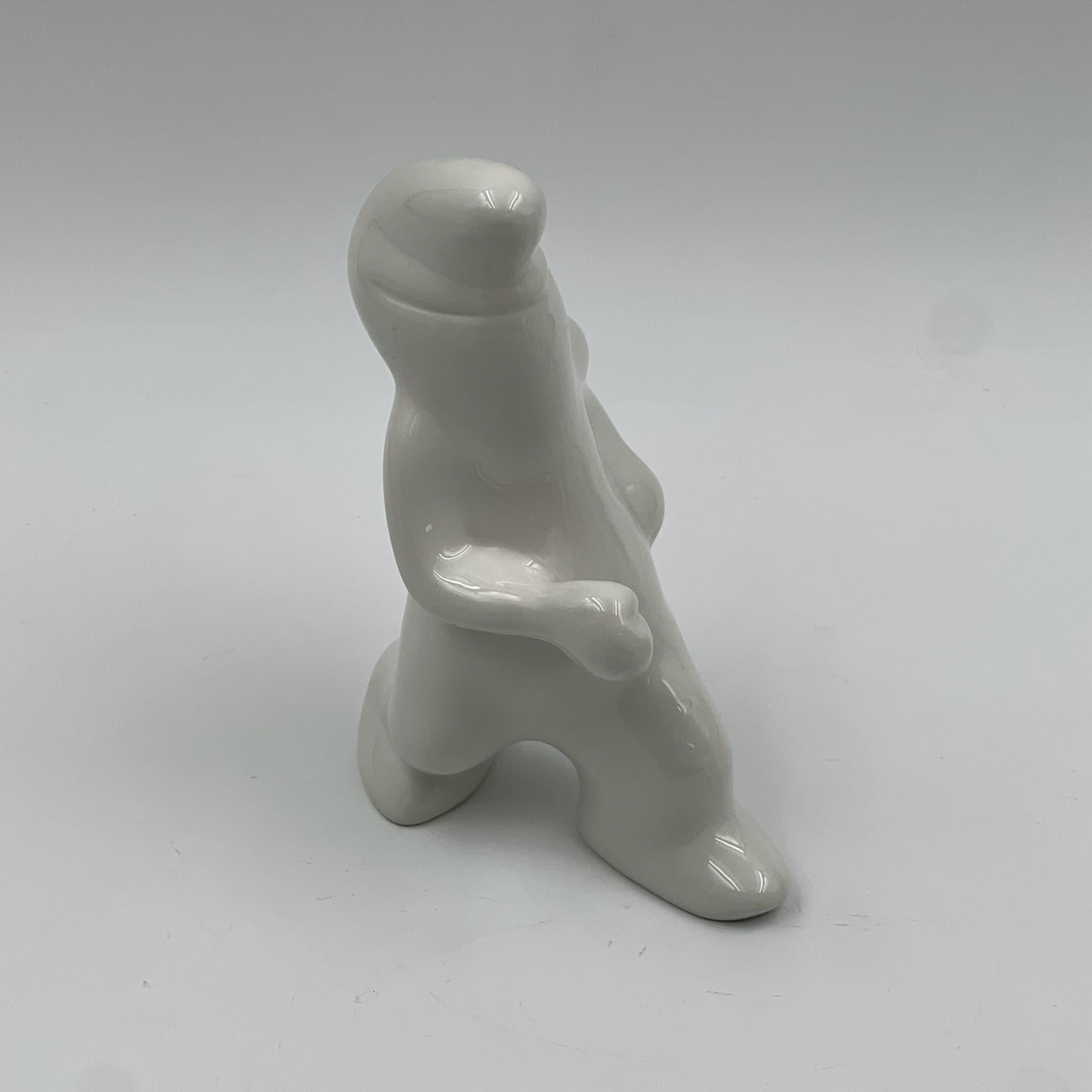 Italian Osvaldo Cavandoli 'La Linea' - Pop Art 1960s - Set of Four Ceramic Figurines