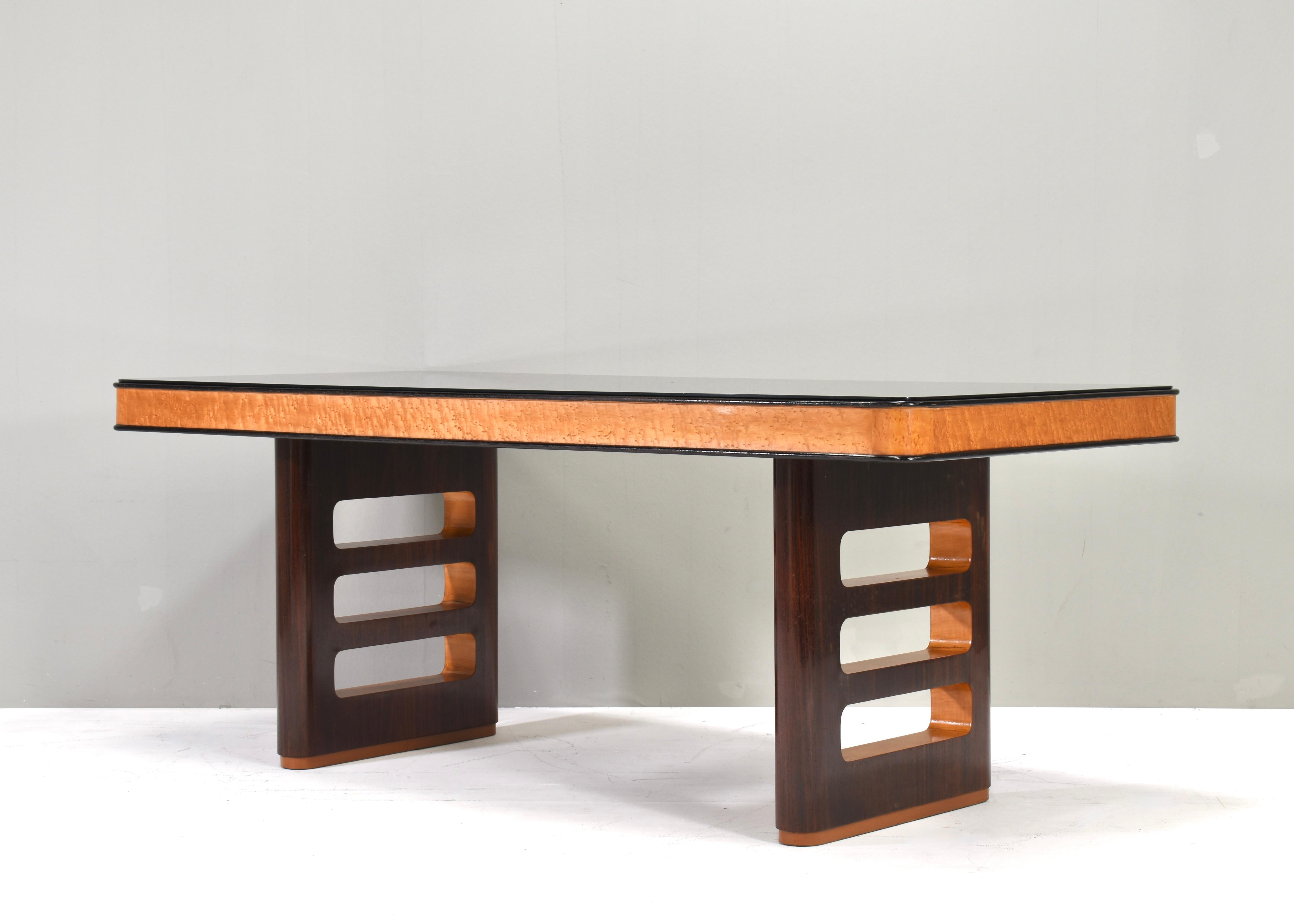 Art Déco Tavolo da pranzo / scrivania Art-Deco di Osvaldo / Gaetano Borsani - Italia, 1930-50 ca. in vendita