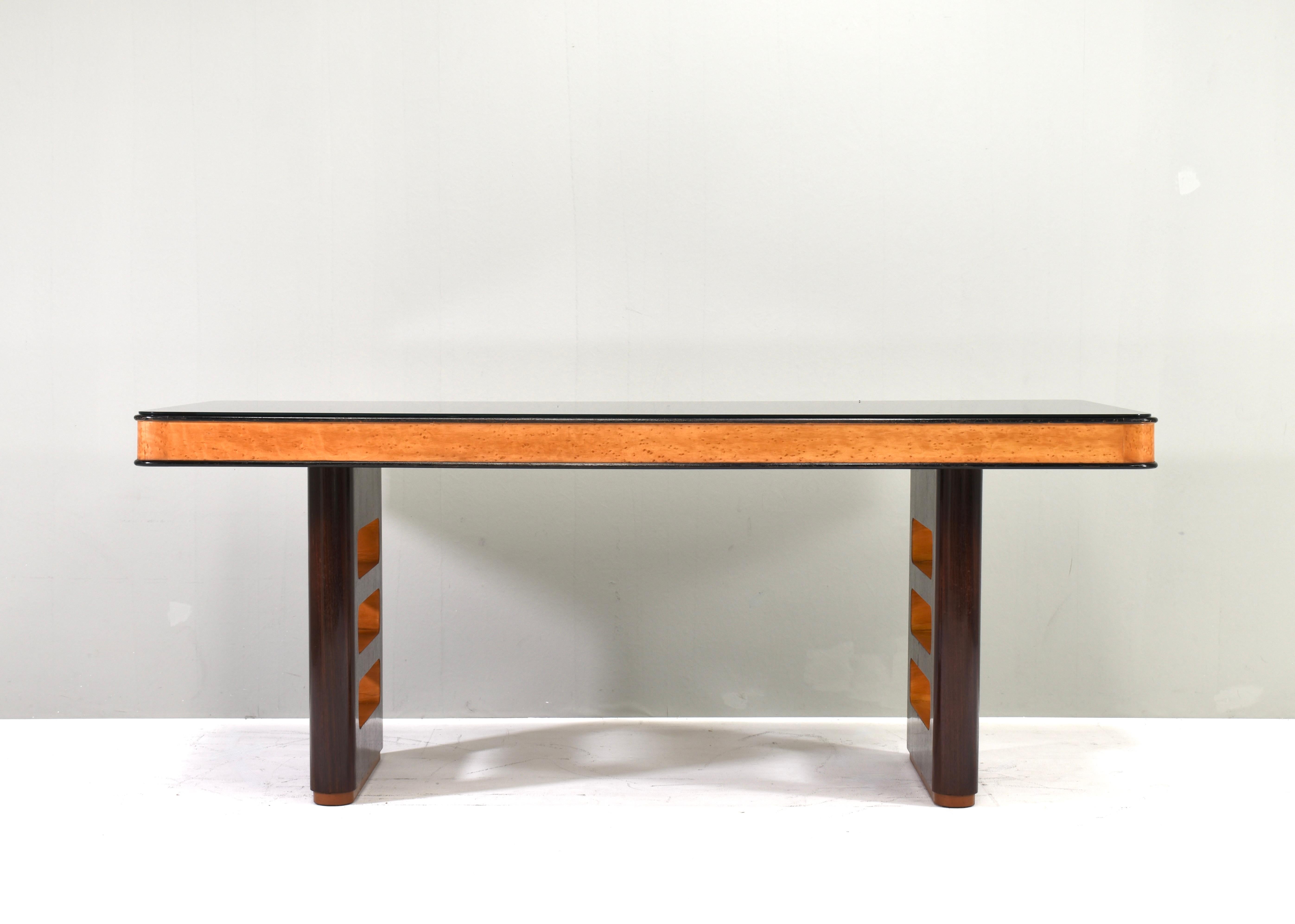 Metà XX secolo Tavolo da pranzo / scrivania Art-Deco di Osvaldo / Gaetano Borsani - Italia, 1930-50 ca. in vendita
