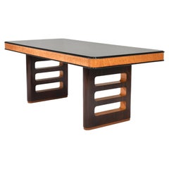 Osvaldo / Gaetano BORSANI Table de salle à manger / bureau Art-Déco - Italie, circa 1930-50