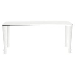 Osvaldo Milky White Rectangular Table by Giò Colonna Romano