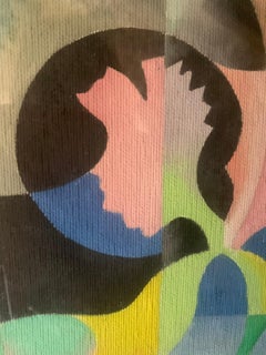 Italian Futurist Aeropainting by Osvaldo Peruzzi. Orchid.