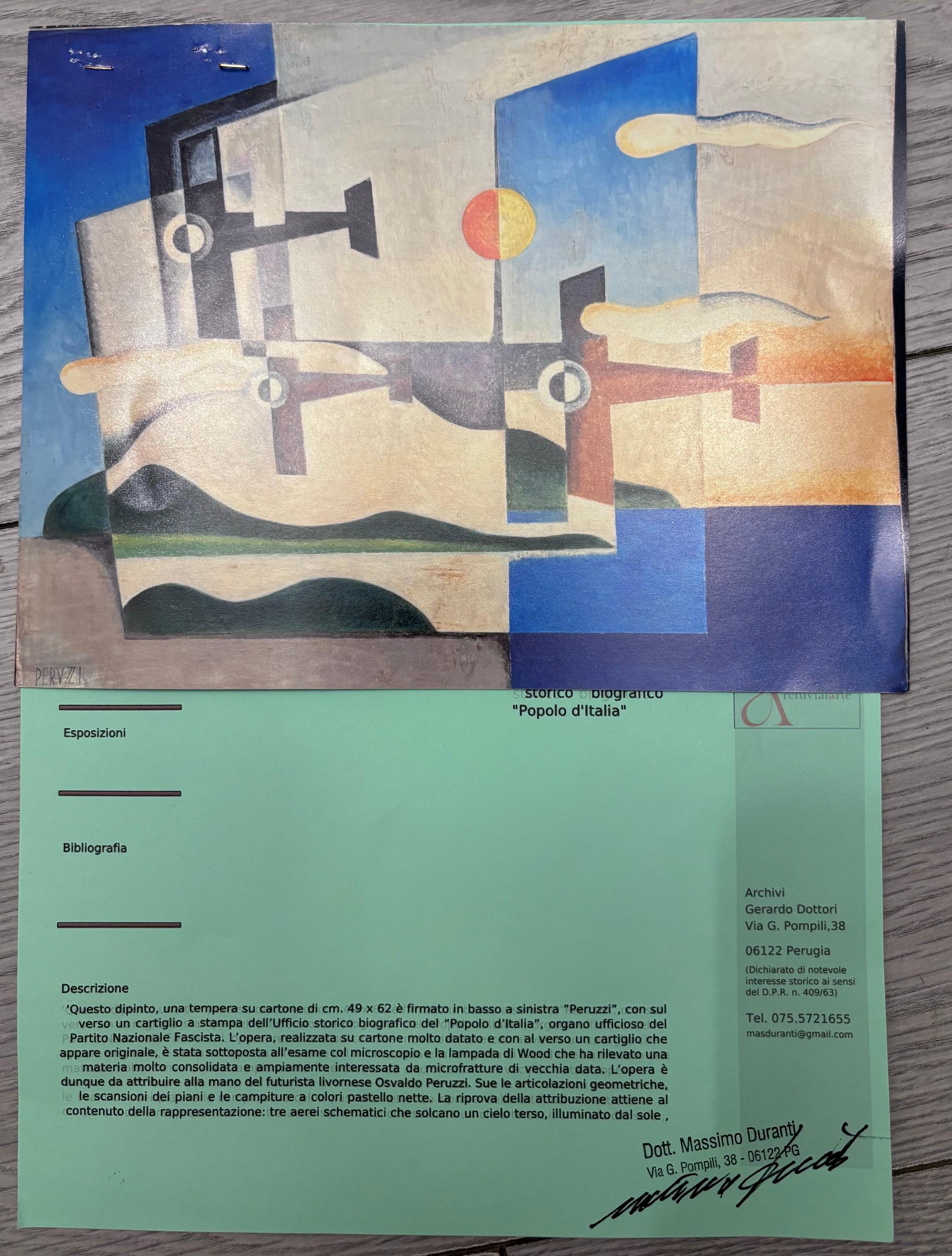 Studio per -Aeroarmonie- Tempera 1933  cm. 62 x 49 im Angebot 4
