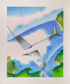Aerodynamism - Screenprint by Osvaldo Peruzzi - 1990s
