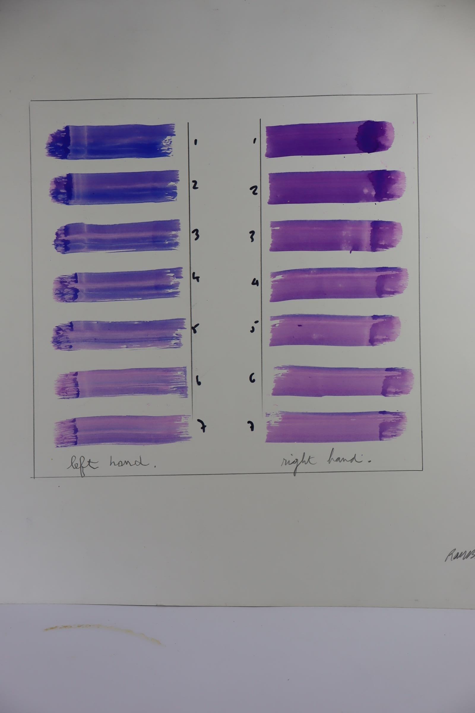 Osvaldo Romberg : aquarelle sur papier, étude didactique de la classifiation des couleurs en vente 3