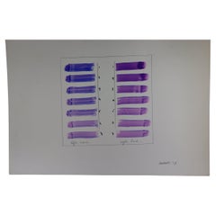 Osvaldo Romberg : acquerello su carta, studio didattico della classificazione dei colori
