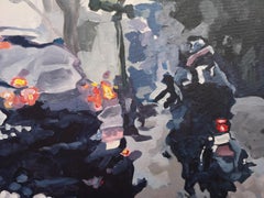 “The Rainy Neighborhood”, 2021, Canvas, Acrylic Paint