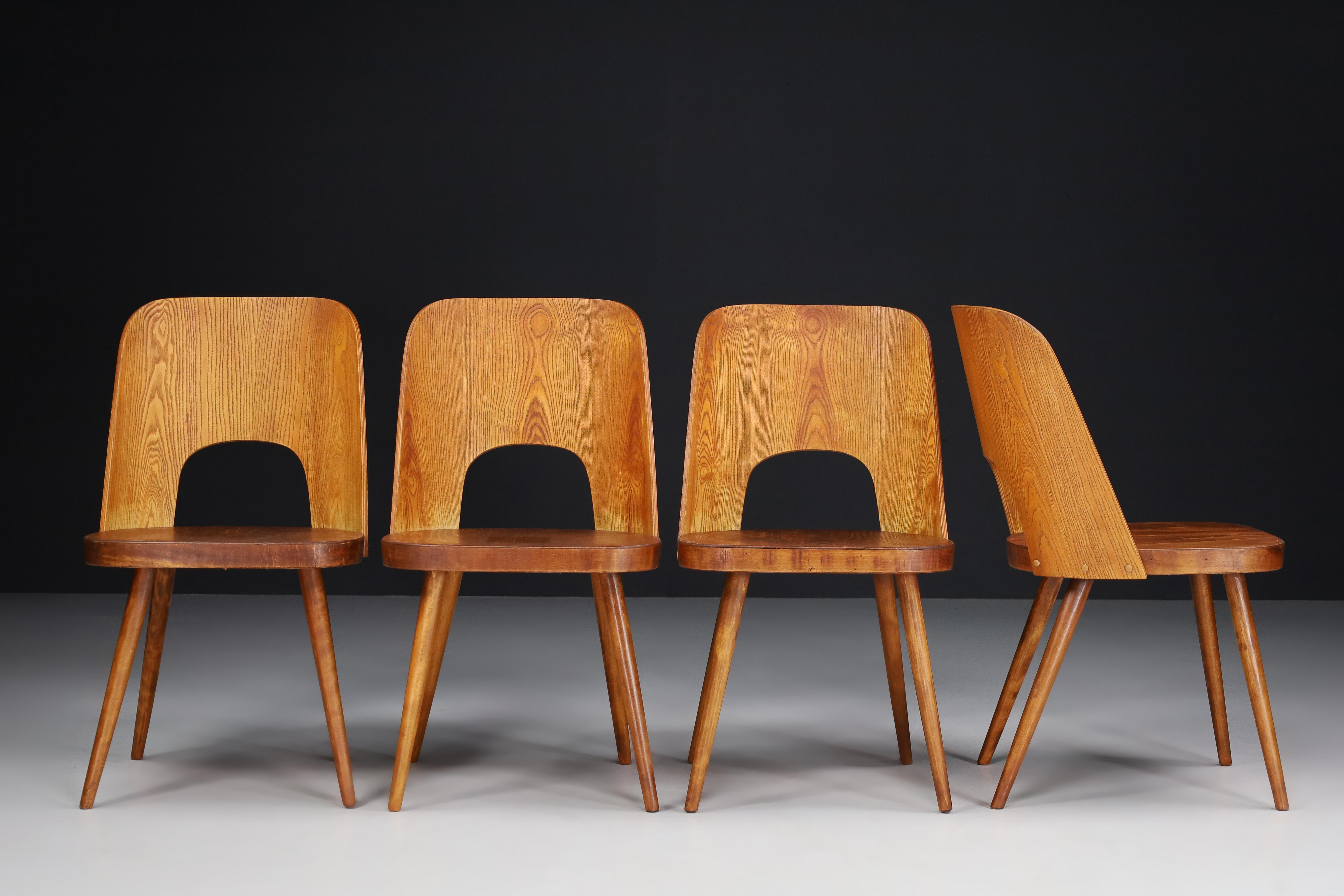 20th Century Oswald Haerdtl Beech Dining Chairs, 1950s  For Sale