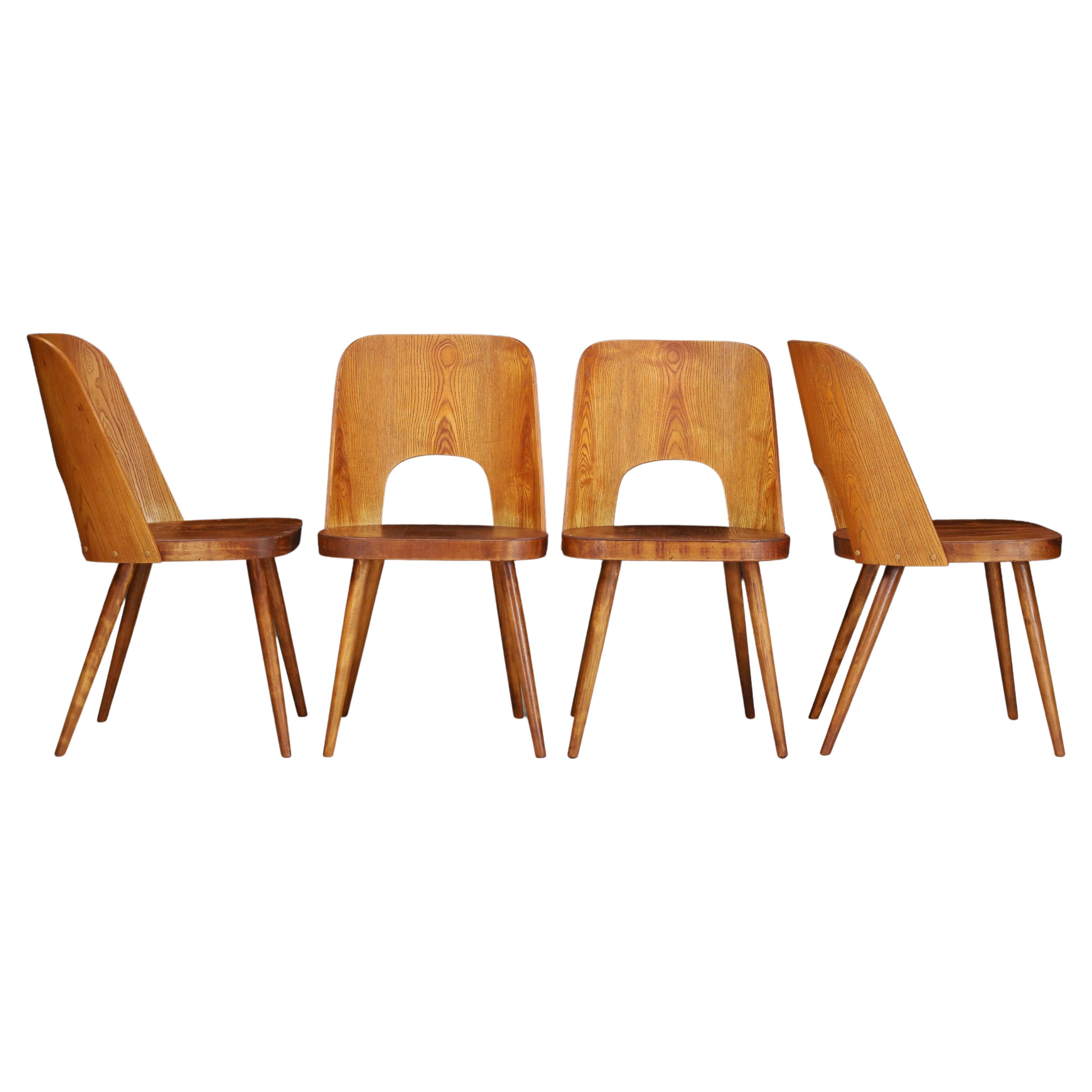 Oswald Haerdtl Beech Dining Chairs, 1950s 