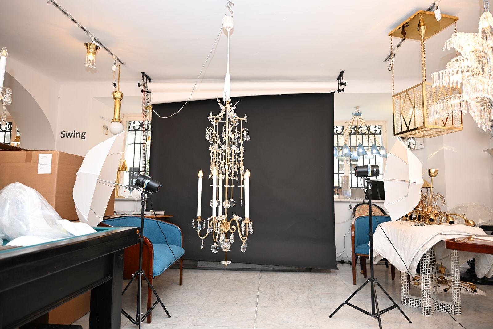 Brass Oswald Haerdtl Chandelier for the World Exposition in Paris 1937 - Original For Sale