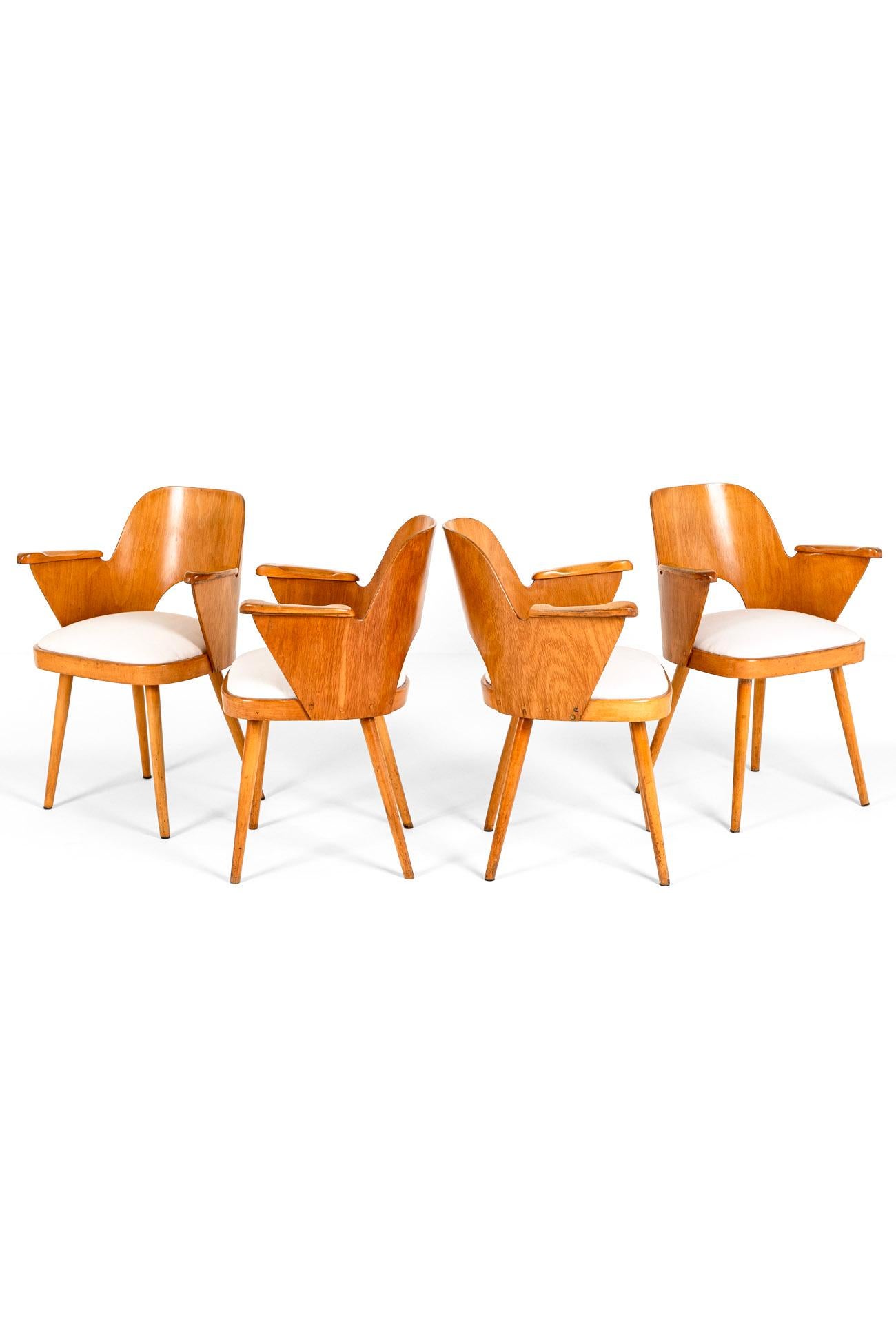 Mid-Century Modern Oswald Haerdtl Dining Chairs by Ligna en vente