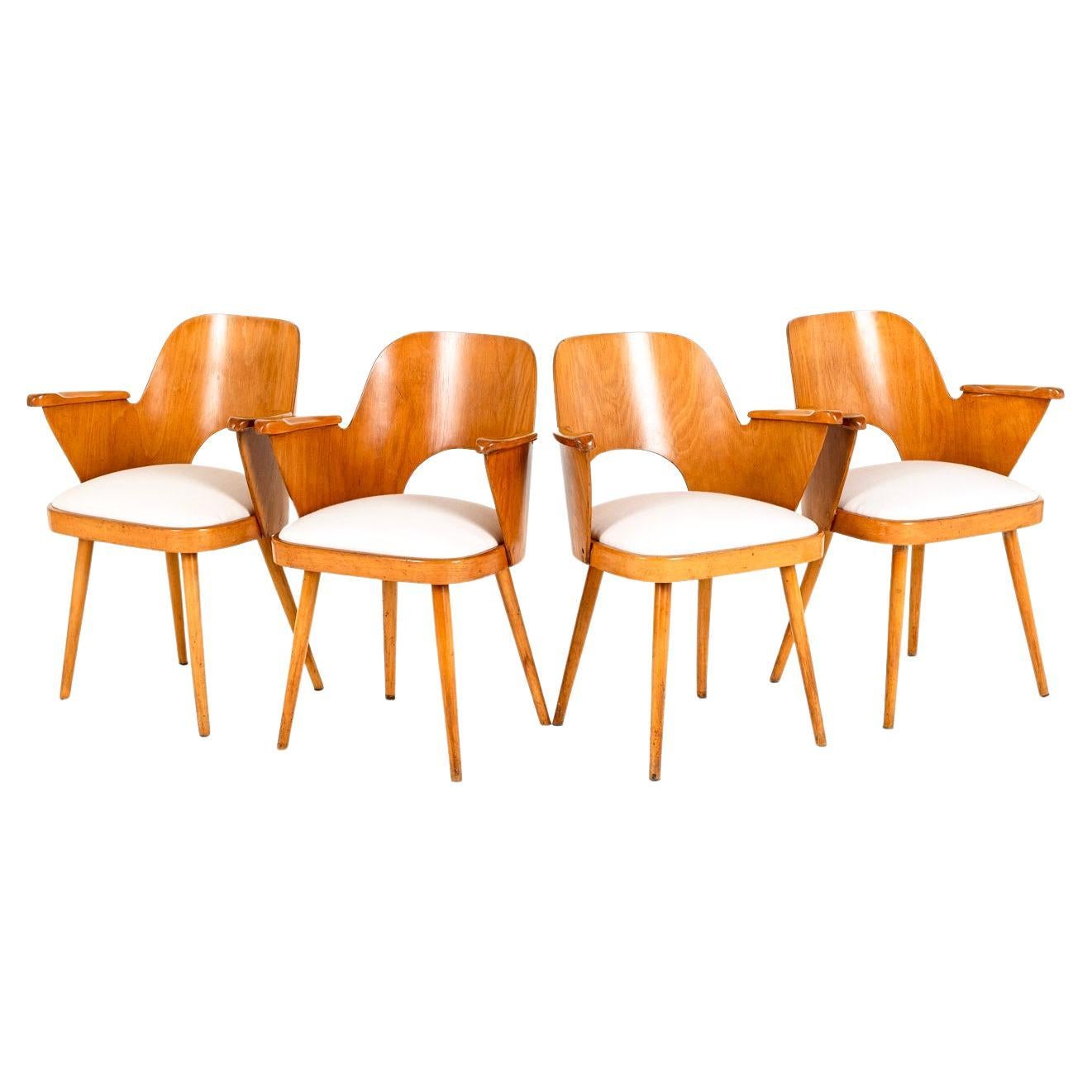 Oswald Haerdtl Dining Chairs by Ligna en vente