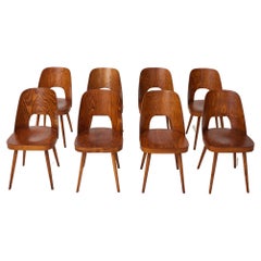 Used OSWALD HAERDTL Set of 8 "No 515" dining chairs