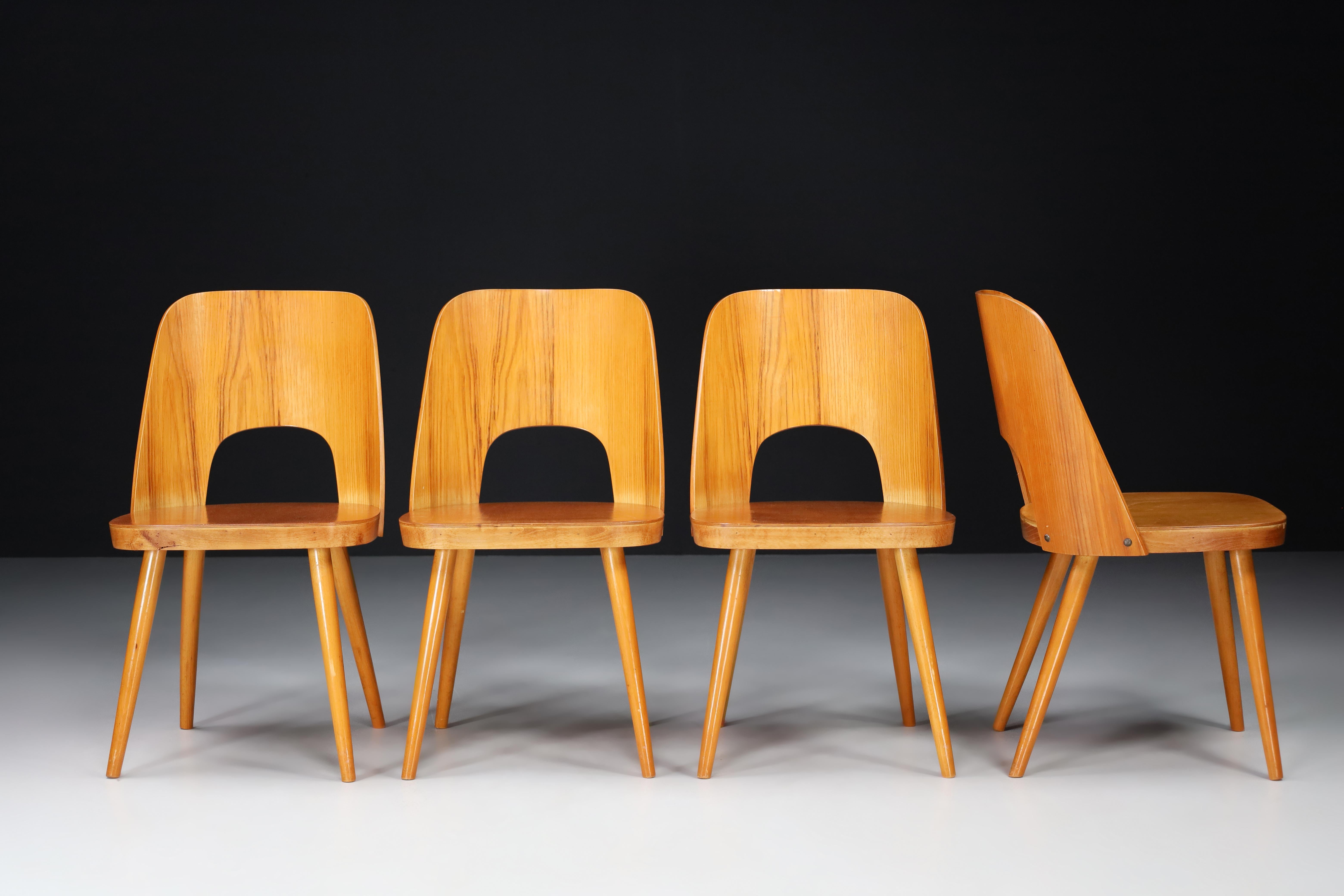 Mid-Century Modern Oswald Haerdtl Set of Four Chairs, the 1950s For Sale