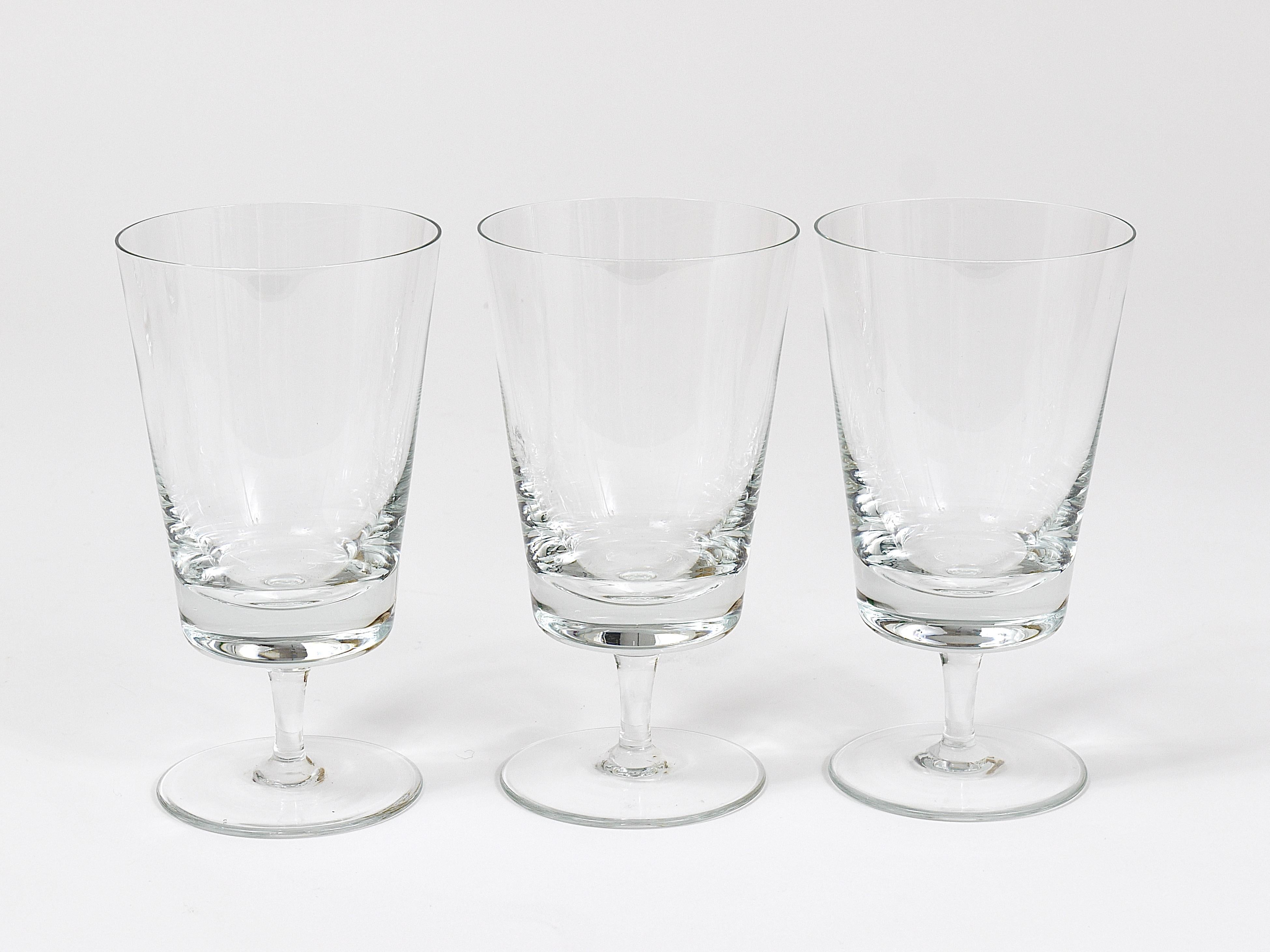 Oswald Haerdtl Set of Six Mid-Century Crystal Wine Glasses, Austria, 1950s For Sale 1