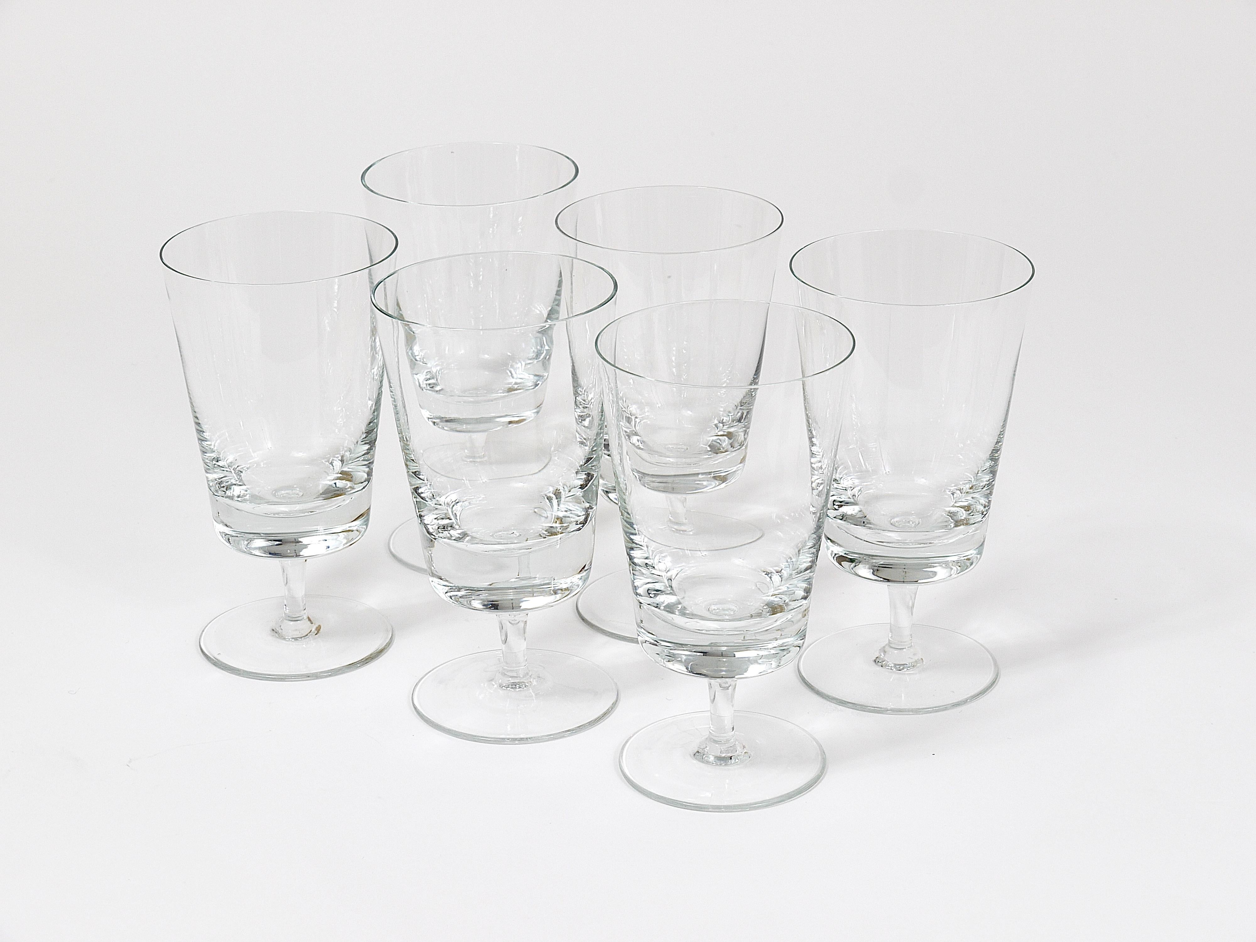 Oswald Haerdtl Set of Six Mid-Century Crystal Wine Glasses, Austria, 1950s For Sale 3