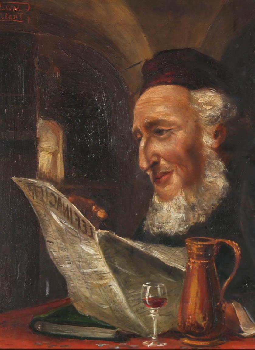 Oswald Hubert - Olio del primo Novecento, lettura del rabbino 1