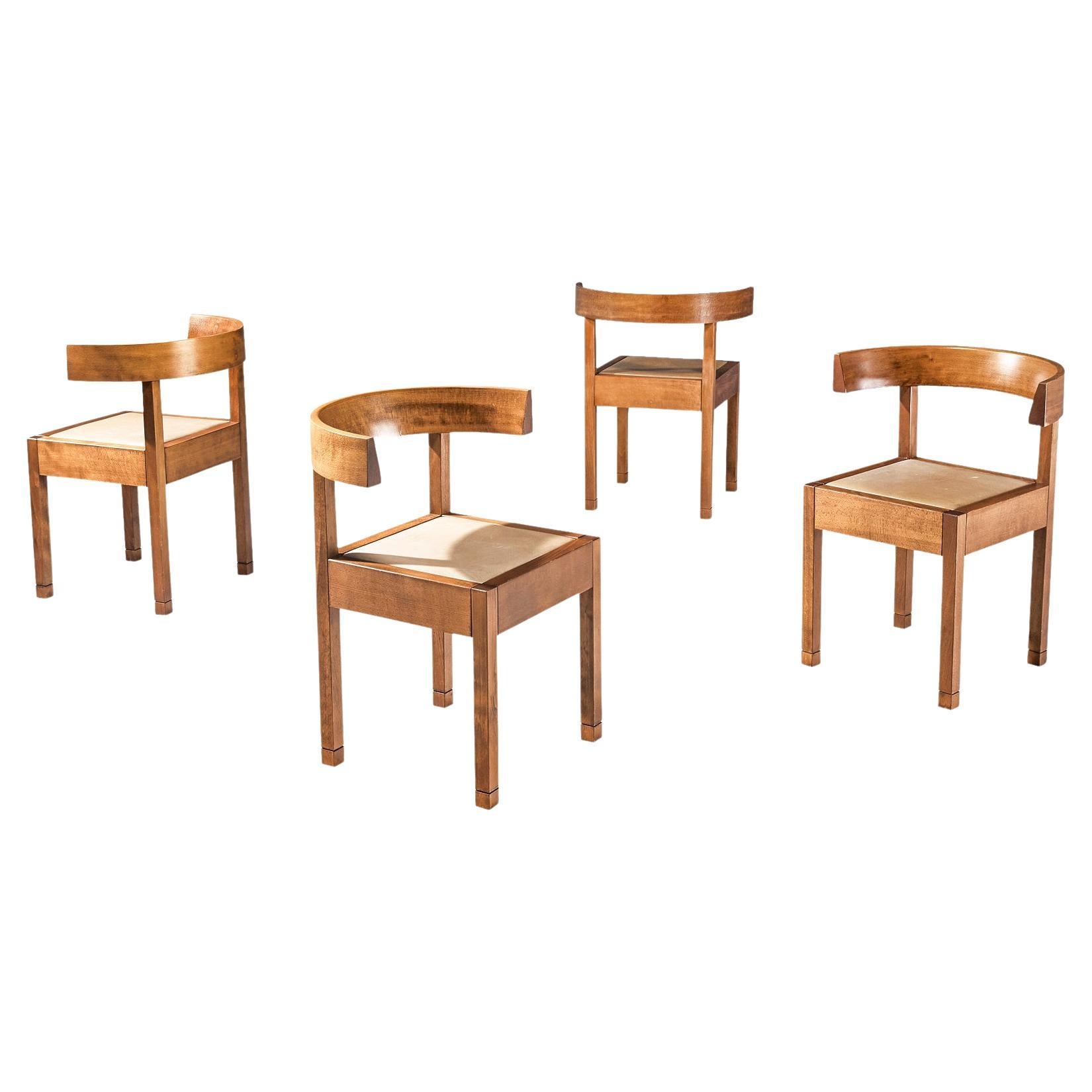 Oswald Mathias Ungers for Draenert Set of Four Dining Chairs
