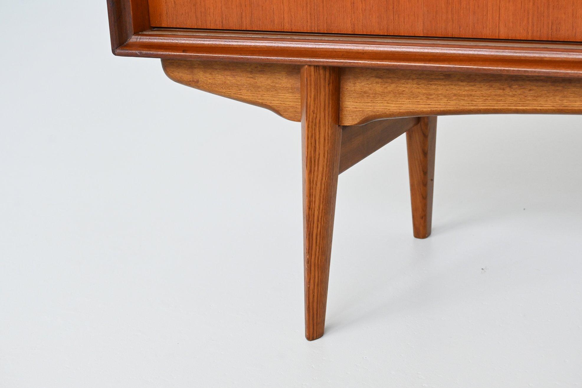Oswald Vermaercke model Paola bar cabinet in teak V Form Belgium 1959 4