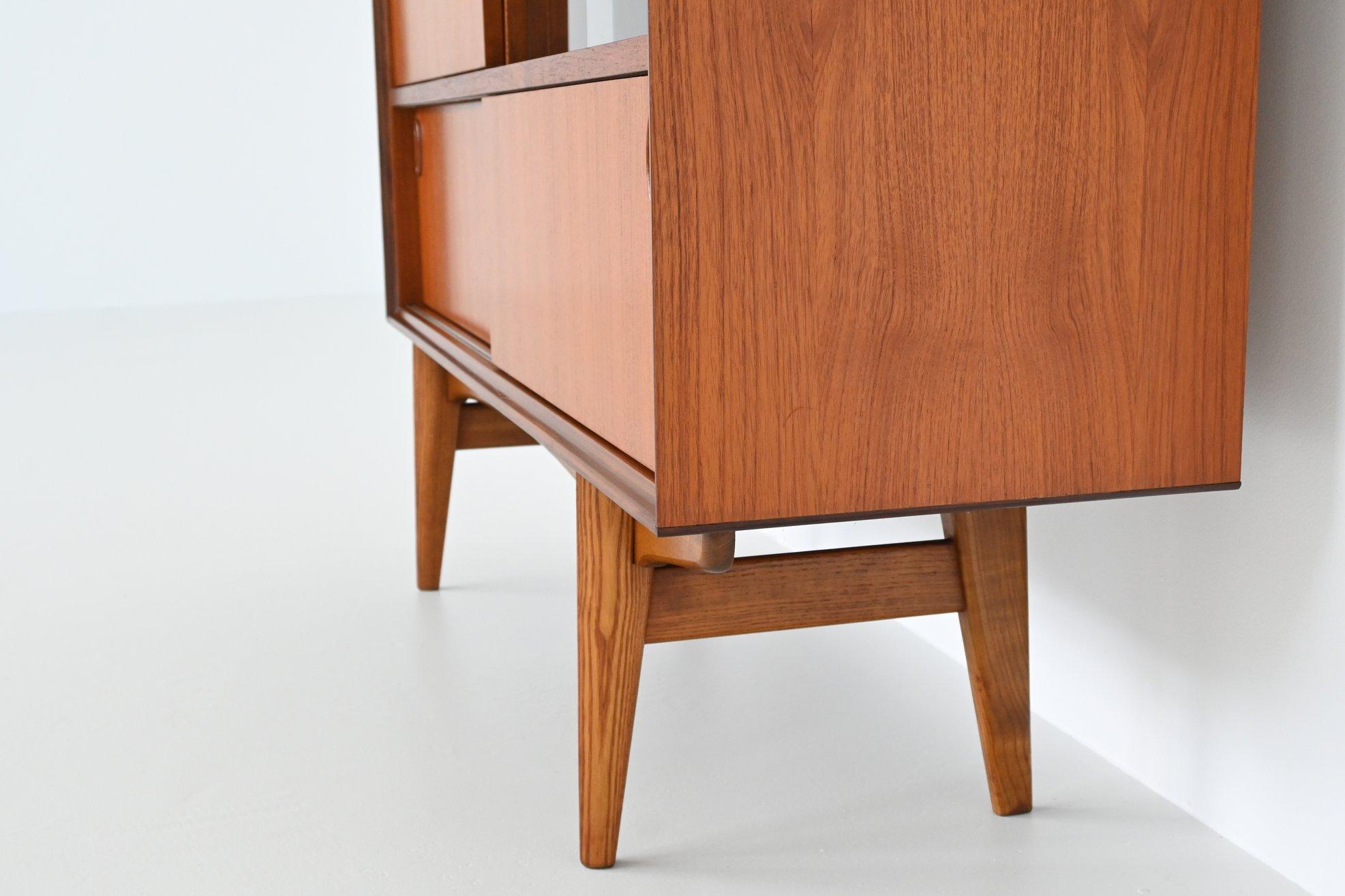 Oswald Vermaercke model Paola bar cabinet in teak V Form Belgium 1959 6