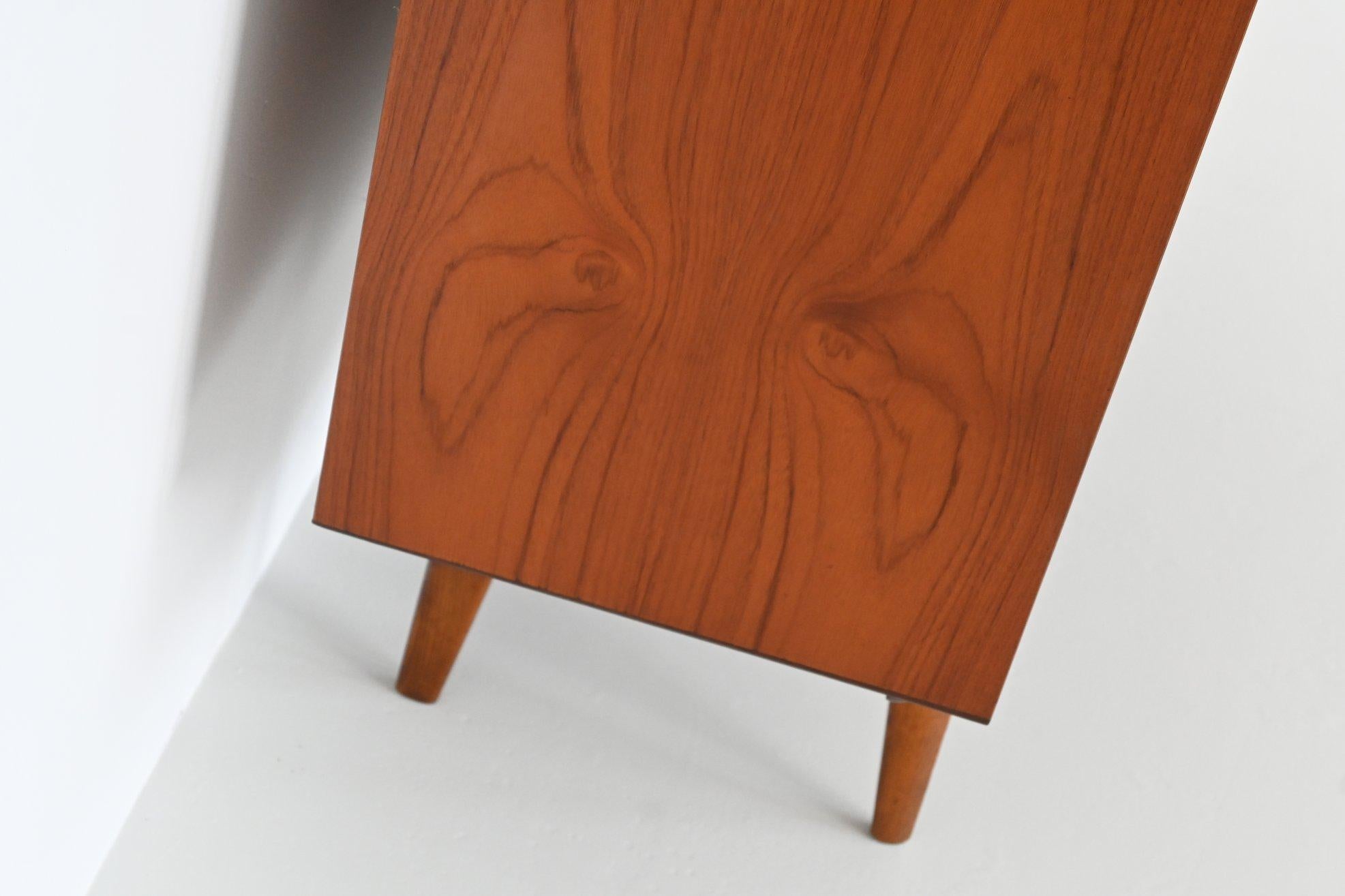 Oswald Vermaercke model Paola bar cabinet in teak V Form Belgium 1959 10