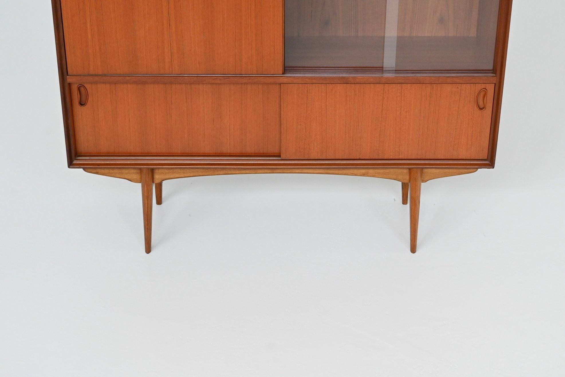Oswald Vermaercke model Paola bar cabinet in teak V Form Belgium 1959 2