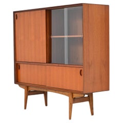 Vintage Oswald Vermaercke model Paola bar cabinet in teak V Form Belgium 1959