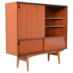 Oswald Vermaercke Model Paola Teak Buffet V-Form, Belgium, 1959