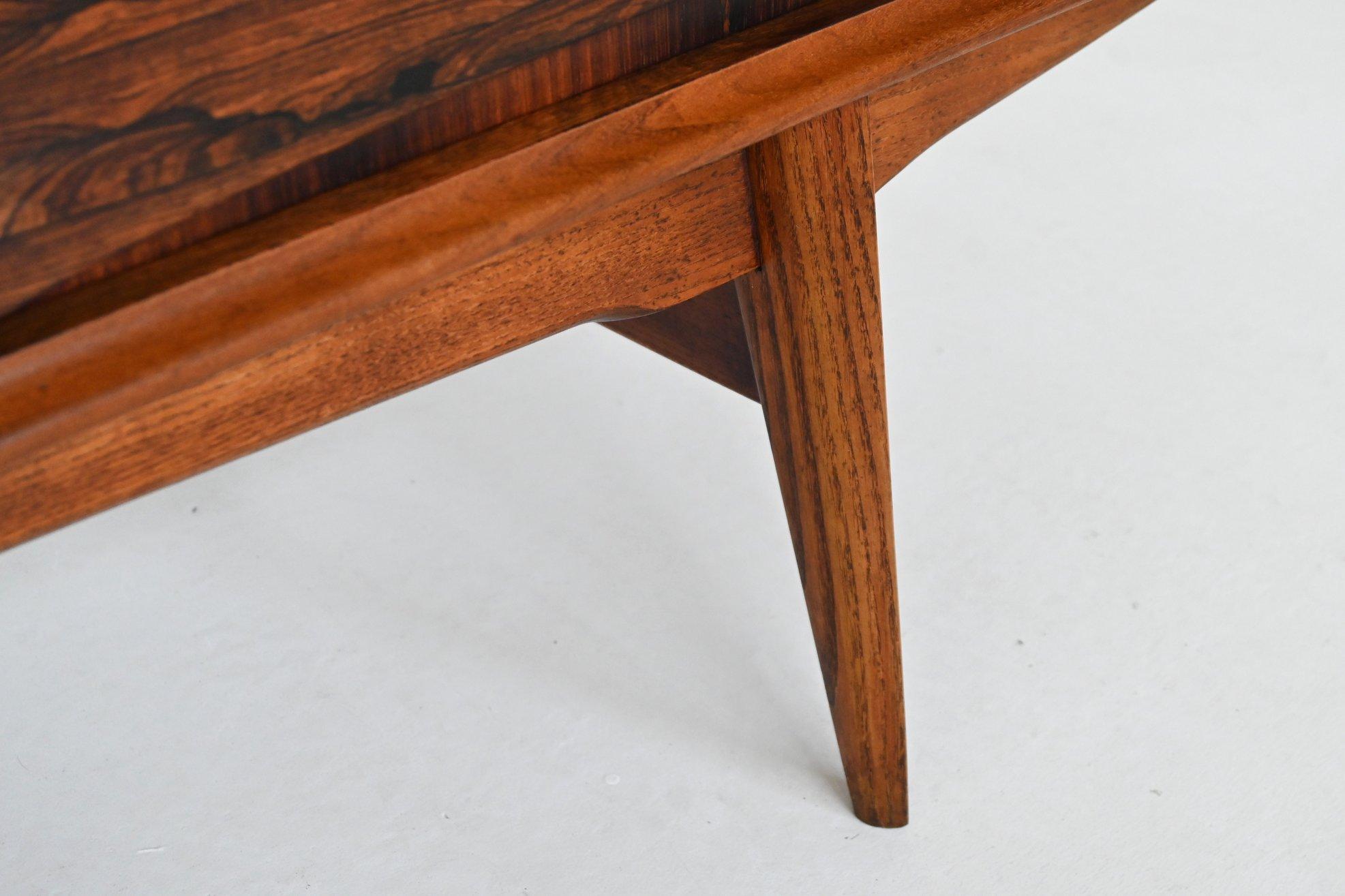 Oswald Vermaercke 'Paola' sideboard rosewood V Form Belgium 1960 For Sale 4