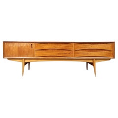 Oswald Vermaercke Paola teak lowboard V-Form Belgium 1959