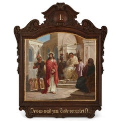 Complete Set of Stations of the Cross Oil Paintings by Völkel
