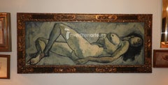 Female Nude Reclining Modern Expresionism Tragedy Suffering Pain Misery Violence