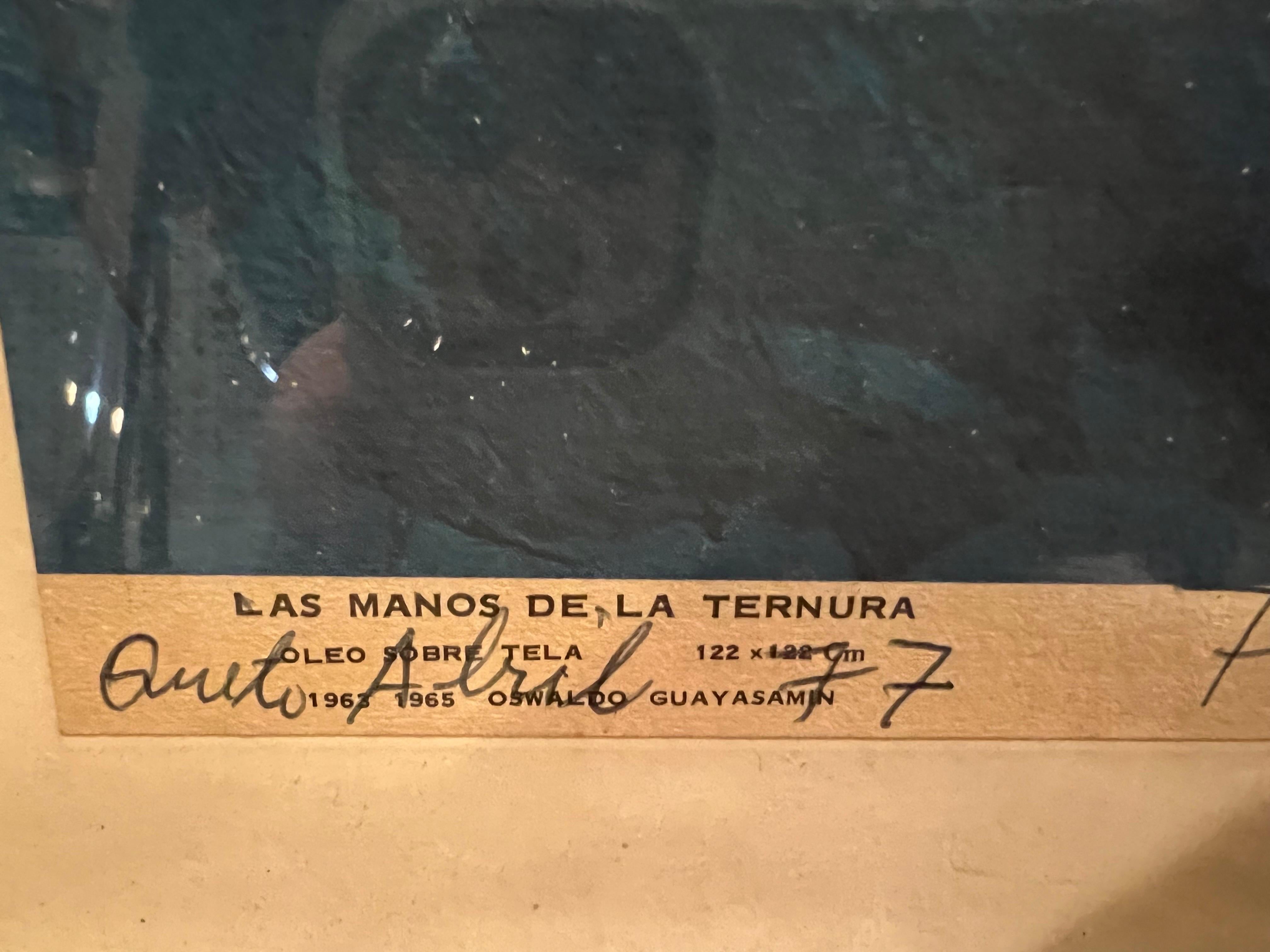 Impression signée Oswaldo Guyasamin « Les Manos de La Ternura » 7