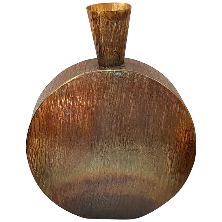 Oswell Medium Vase in Burnt Brass by CuratedKravet For Sale at 1stDibs