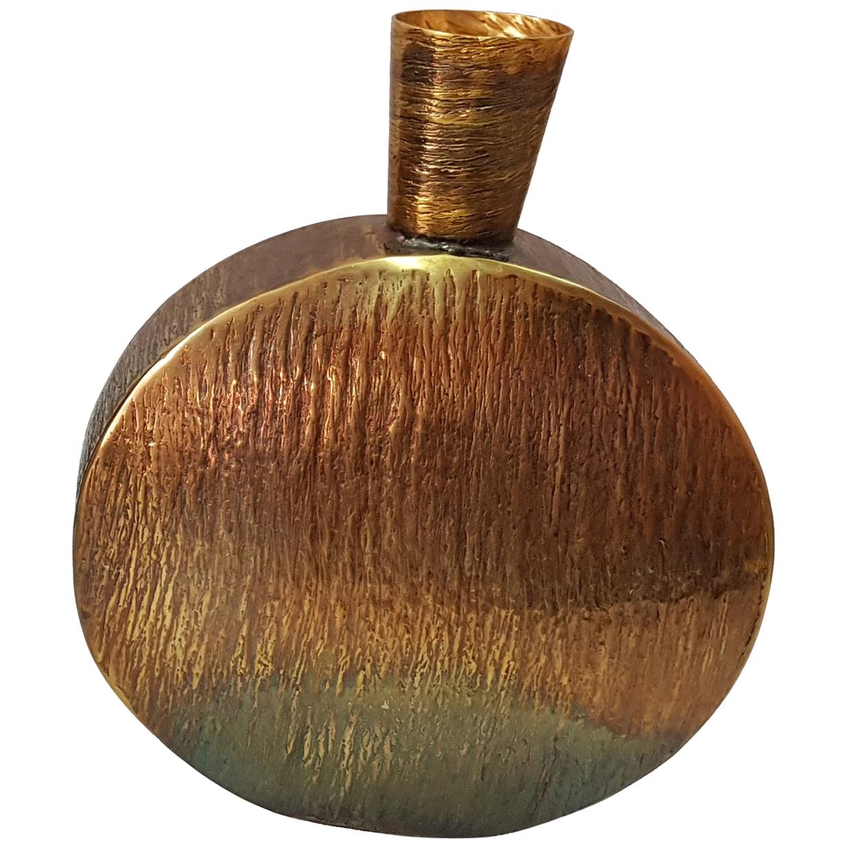 Oswell Small Vase in Burnt Brass by CuratedKravet
