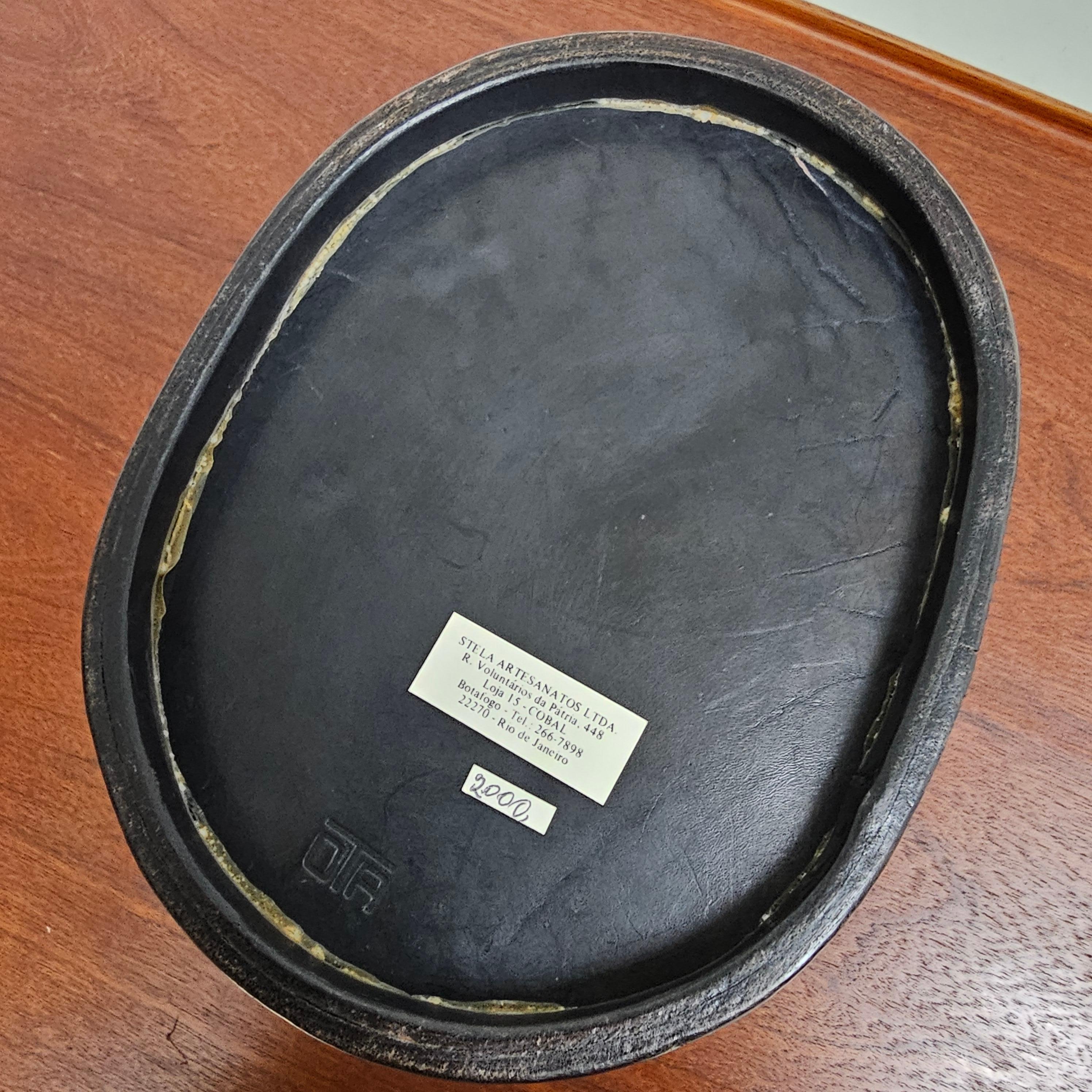 OTA Vintage leather paper waste bin For Sale 4