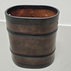 OTA Vintage leather paper waste bin