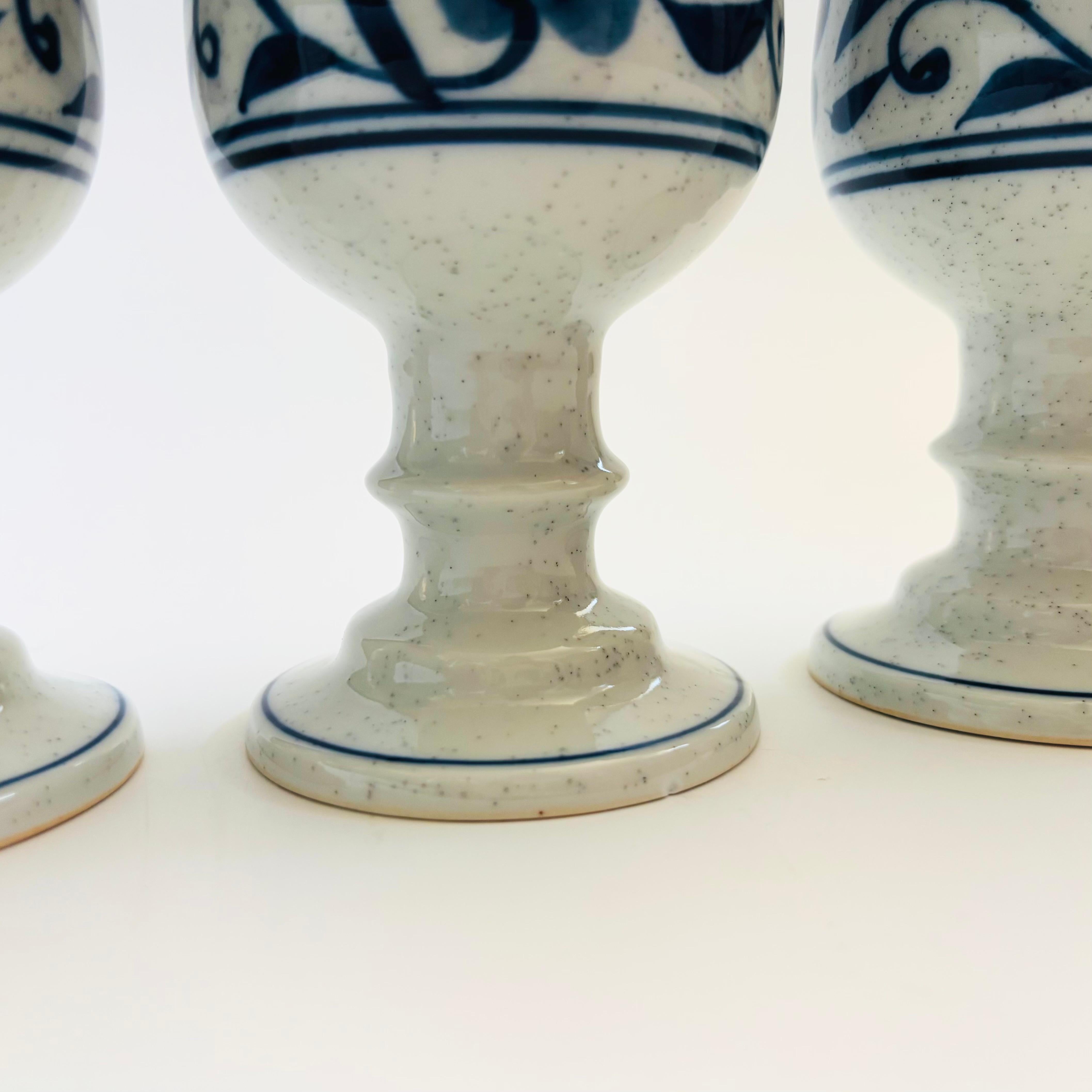 20th Century Otagiri Hacienda Pottery Goblets - Set of 4 For Sale